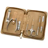 Mr Green 7pcs Grooming Kit Nail Clipper Cuticle Pusher Curved Head Nail File Ear Cleaner Toenail Clipper Tweezers Nose Hair Scis