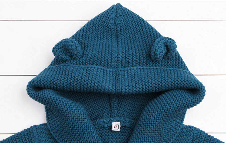 IYEAL/Детские свитера с капюшоном для девочек; вязаный свитер для мальчика; сезон осень-зима; Повседневная вязаная одежда для малышей