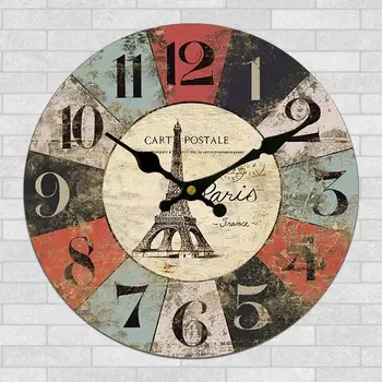 

Europe Retro Clock Creative living room American restaurant Paris clock Simple decorative clock Bedroom fashion quartz clock