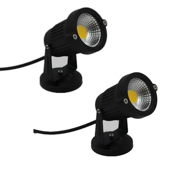 

20*DHL New IP65 Outdoor Garden LED Light AC220V 110V DC/AC 12V 5W 7W COB Lawn Base Light Pond Path Landscape Spot Light Bulbs