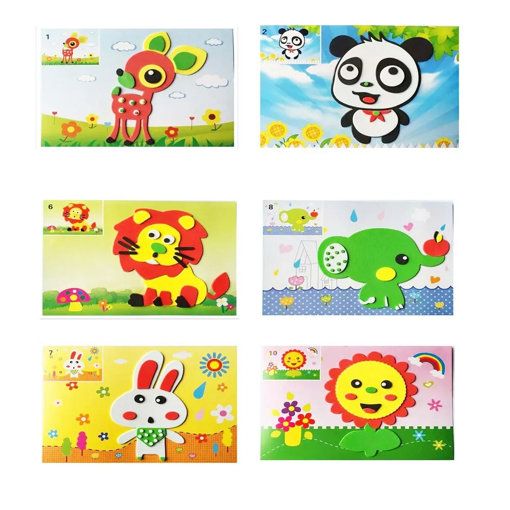 

1PCS 3D Eva foam puzzle Stickers paper self adhesive handicraft Handmade DIY Toys For Children Creative intelligence education