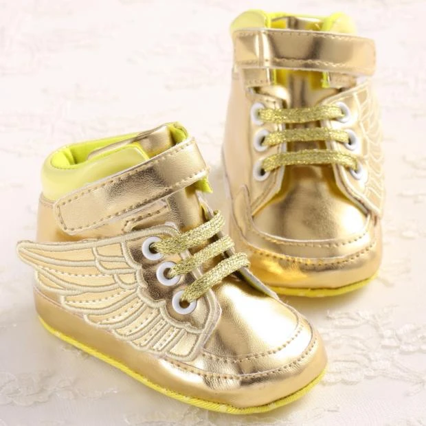 15 New Fashion Baby Shoes First Walkers Patent Leather Gold High Top Wings Summer Style Chaussure Bebe Fille Zapatos Baby Baby Doll Style Wedding Dresses Baby Tennis Shoesbaby Star Shoes Aliexpress