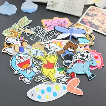 

Sewing Clothes Gun Patch Iron On Embroidery Patches Hotfix Applique Motifs Sew On Garment Stickers horse popcorn candy Cool New