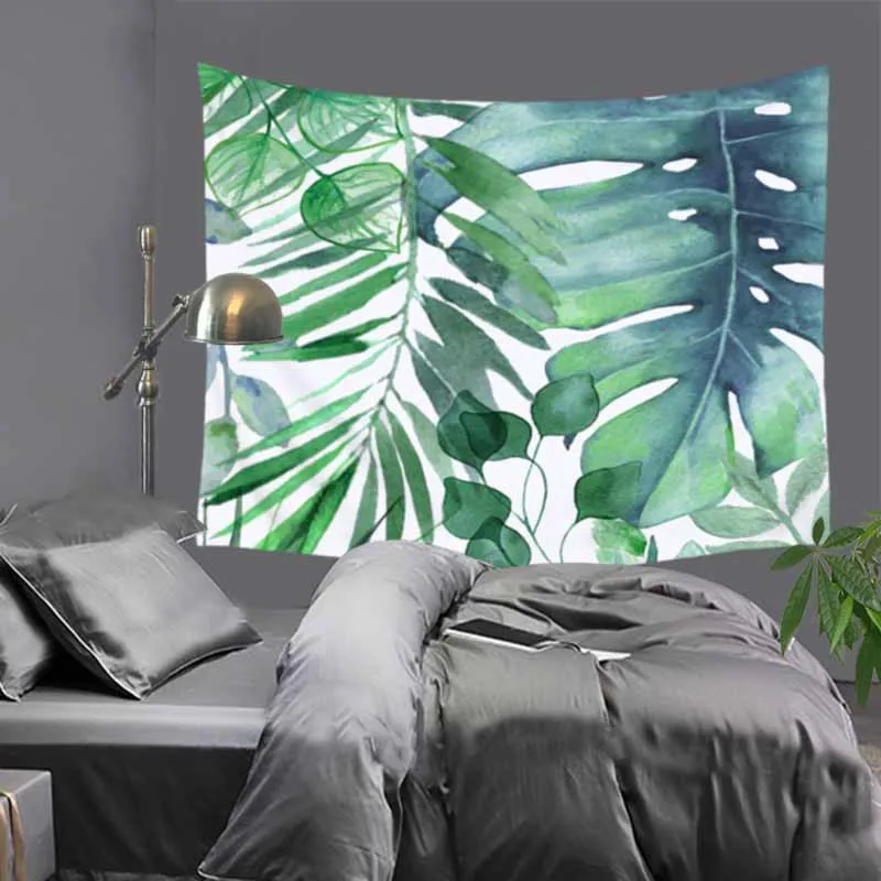 Домашний Декор настенный гобелен кактус 3D печать искусство подвесной зеленый гобелен банановые листья индийский Бохо стены хиппи ТАПИС ковер лист - Цвет: 1