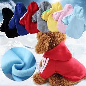 New Autumn Winter Pet Products Dog Clothes Pets Coats Sweater Soft Cotton Dog Hoodies Clothing for Puppy Dogs 7 Colors