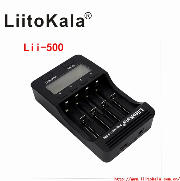 Liitokala lii-500 lcd 3,7 V/1,2 V AA/AAA 18650/26650/16340/14500/10440/18500 зарядное устройство с экраном lii500 - Цвет: lii500 only