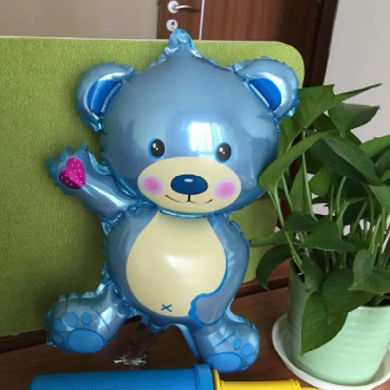 1 шт. Мини милый плюшевый медведь шар мультфильм анимация фольги водород шар игрушка для детей день рождения Вечеринка Рождество Фестиваль подарки