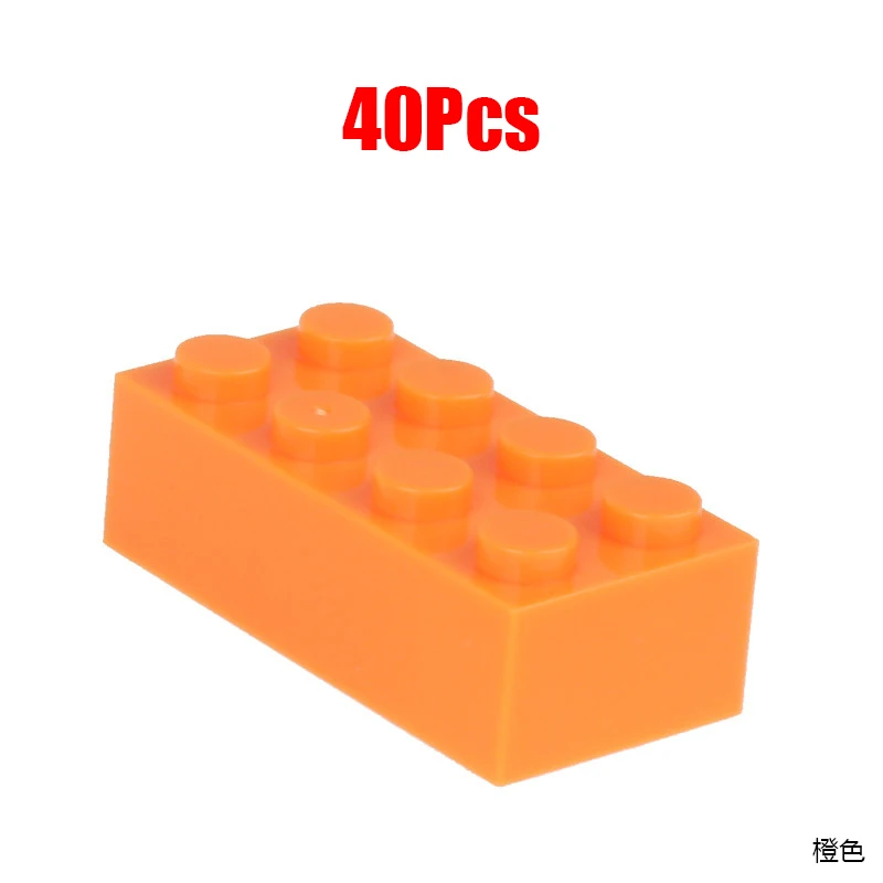 40pcslot 2X4 DIY Enlighten Toy Plastic Building Block Bricks For Kids Compatible With LegoING Assembles Particles 10 Colors (6)