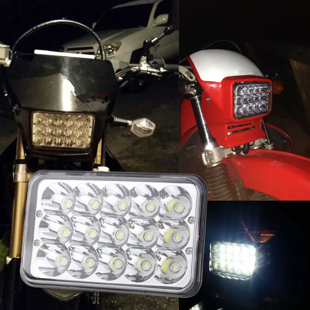 

1pcs For Honda for Suzuki DRZ 4x6" LED Light bulb crystal clear sealed beam headlamp DRL4x6'' LED Headlight