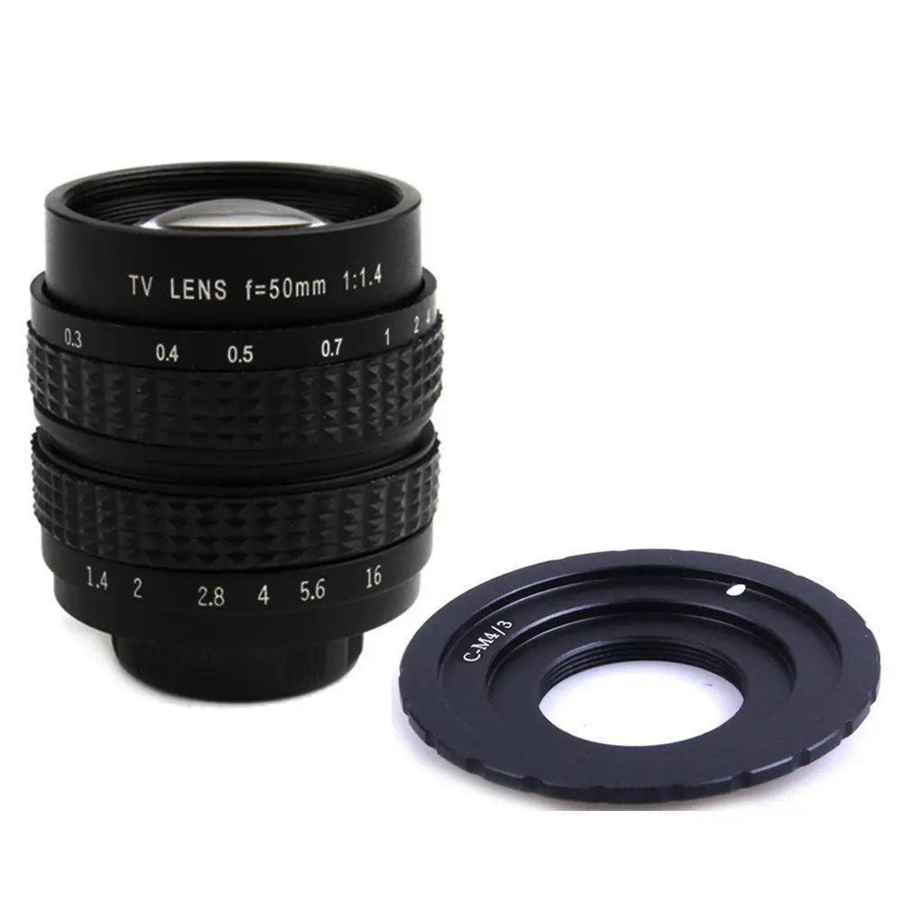 50 мм F1.4 объектив для видеонаблюдения C крепление Panasonic GF5 GF6 G3 G5 G7 GH2 GF3 GX7 GX8H GX8 G7H G7K|lens