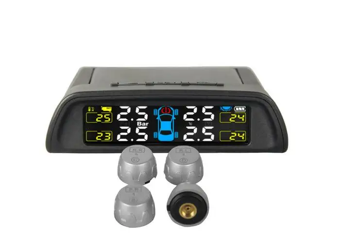 

Smart Car TPMS Tyre Pressure Monitoring System Solar Power charging Digital LCD Display Auto Security Alarm Systems