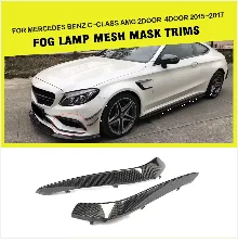 Углеродное волокно/FRP черный передний бампер для губ разветвители для Mercedes-Benz C205 C63 AMG S Coupe трансформер 2 двери только