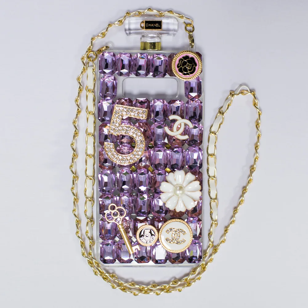 

For Samsung Galaxy S8 S9 Case Bling Crystal Diamonds Perfume Bottle Phone Cases For Samsung Galaxy Note 8 Case Hard Coque Fundas