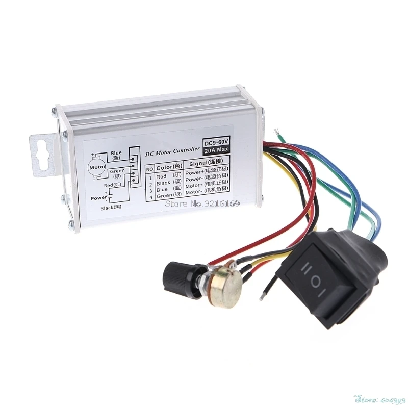 Для DC 12 V 24 V 36 V 48 V SoftStart Реверсивный двигатель контроль скорости PWM контроллер PWM продвижение