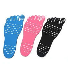 Пляжные босиком невидимые стельки для обуви теплоизоляционные водонепроницаемые Нескользящие клеящиеся наклейки для защиты ног