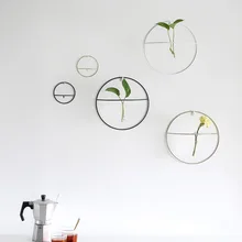 Простой стиль Кованое стекло тестовая трубка Ваза Висячие емкости для гидропоники завод ваза настенная декоративная настенная ваза украшение дома