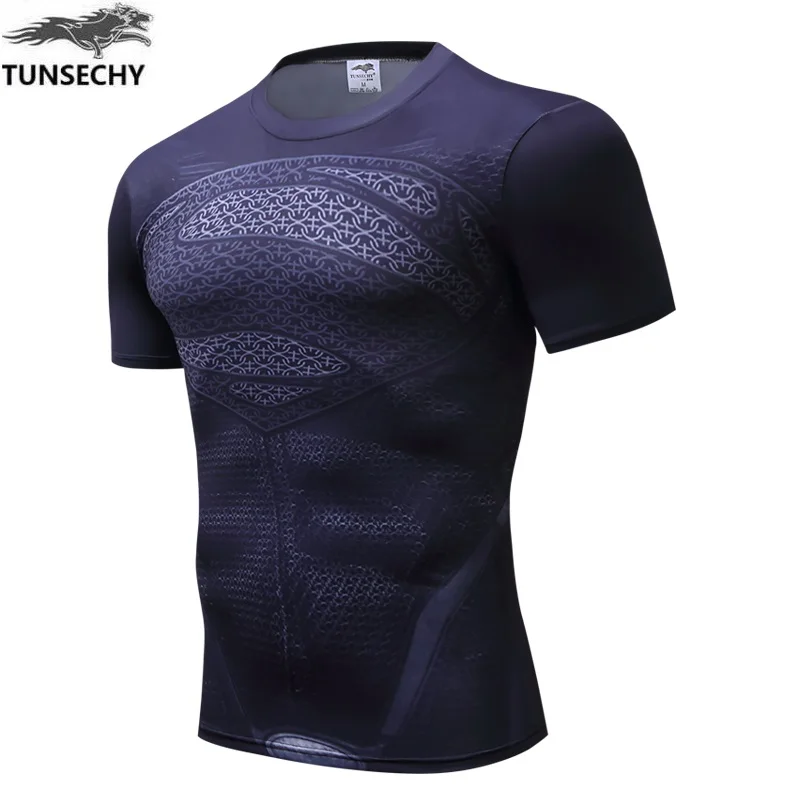 

TUNSECHY TOP sale Boys Compression Base Layer Round collar Short Sleeve T-shirt Wholesale and retail Free transportation