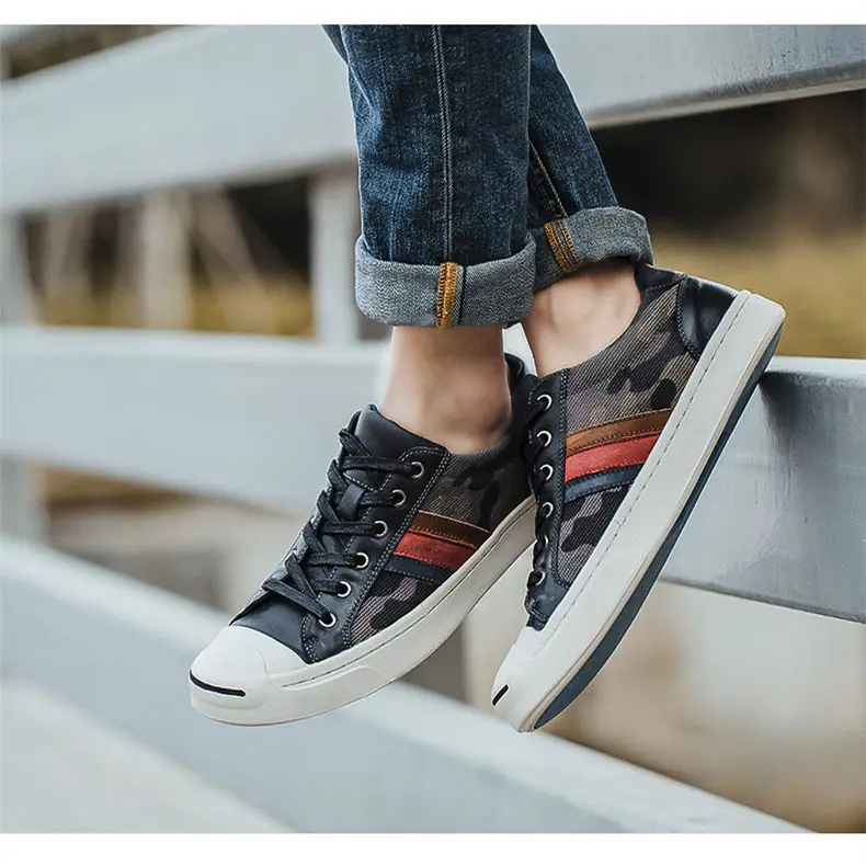 SERENE Brand 2018 Fashion Mens Shoes Fabric Mesh Leather Canvas Casual Sneakers Rubber Footwear High Top Lace-Up Black Shoe Men (11)