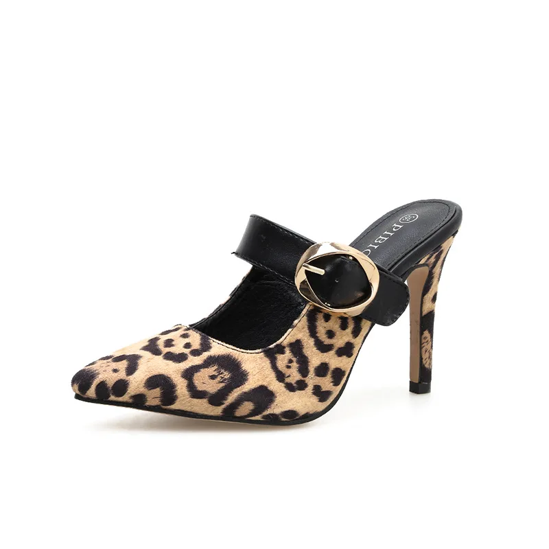 

zapatos de mujer 2019 shoes woman slippers high heels sandals sapato feminino zapatillas women leopard stripper buty damskie
