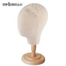 TOPQUEEN HP118 ручной работы жемчуг свадебный гребень свадебное украшение для волос гребень Серебряный свадебный гребень боковые головные уборы для невесты в жемчуге