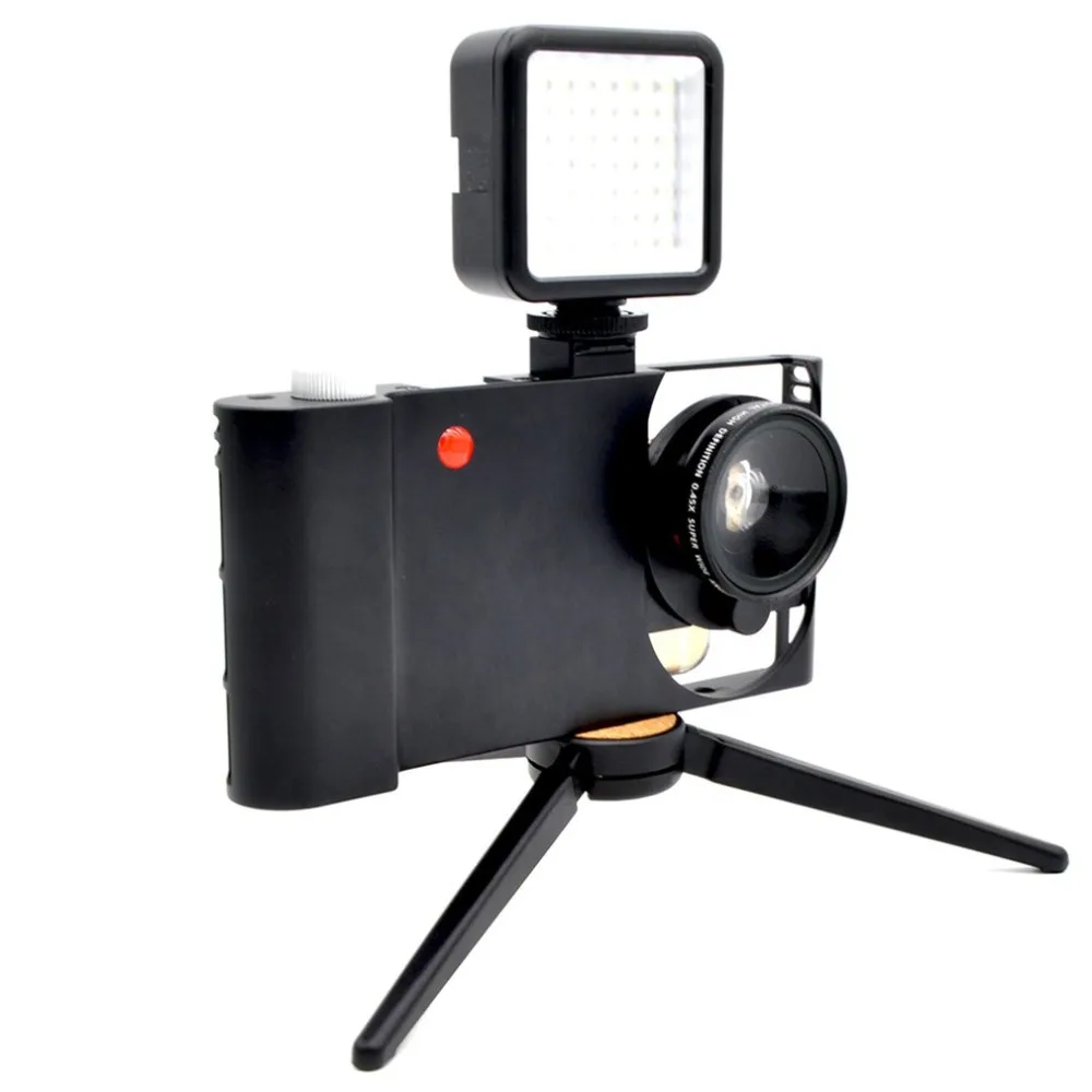 

Universal Lightweight Mobile Phones Video Rig Stabilizer Cage Aluminum Alloy Cage Suiatble for iPhone 8/7