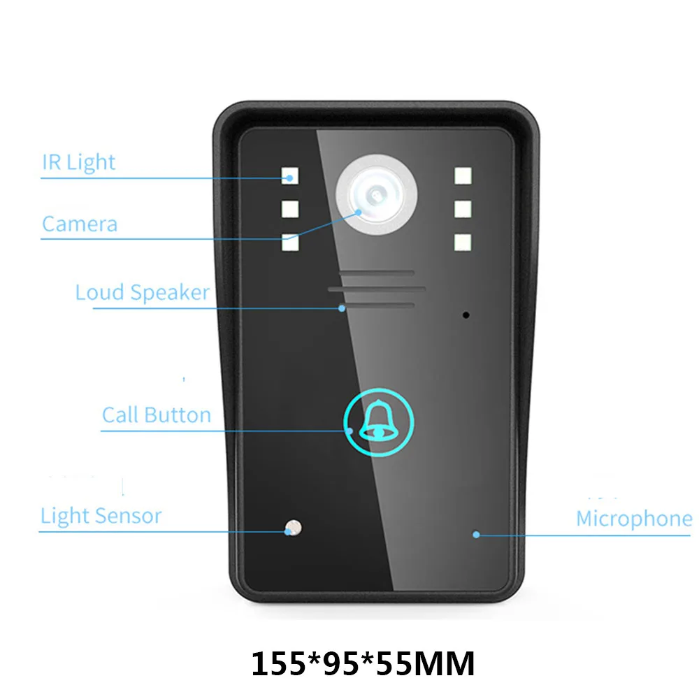 HD 720P беспроводной wifi видео телефон двери дверной звонок Домофон ночного видения водонепроницаемый