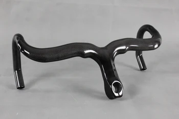 

Hot selling Glossy Carbon fiber integrated handlebar road bike handlebar road bicycle bent bar
