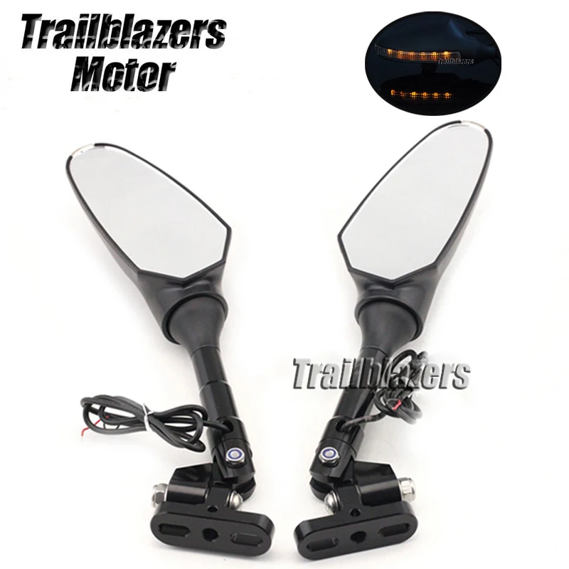 

Free shipping For Honda VFR 800F Interceptor 2014-2015 Motorcycle Adjustable Side Rearview Mirror with LED Turn Signal Light