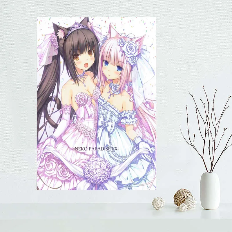 Новое поступление 2018 г. постер на холсте NEKOPARA заказ для домашнего декора тканевый