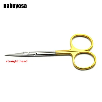 

straight head scissors cosmetic surgery gauge Ophthalmic Surgical tools Double eyelids stainless cut canthus Fine Scissors