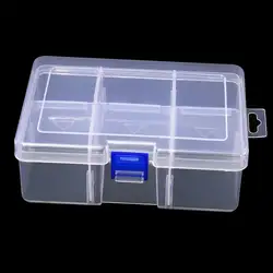 Многоэлементная фиксированная коробка для хранения прямоугольный квадратный прозрачный пластиковый ящик коробка для ювелирных изделий