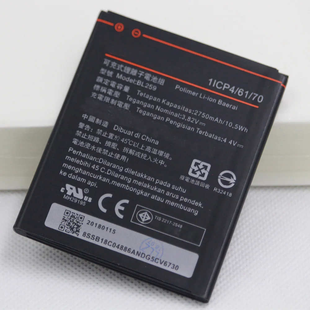 

20pcs/lot Mobile Phone battery For Lenovo BL259 Lemon 3 3S K32C30 K32c36 Vibe K5/ K5 Plus / A6020a40 A6020 a40 batteries