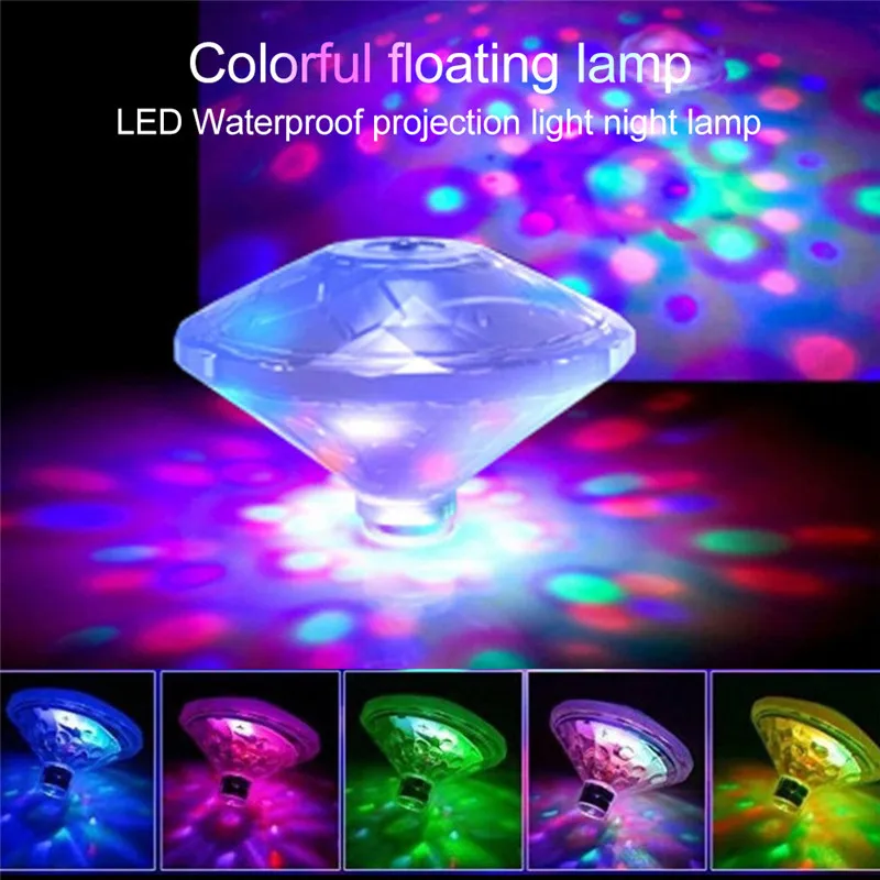 Floating Underwater Light RGB Submersible LED Disco Light Glow Show Swimming Pool Hot Tub Spa Lamp Bath Light
