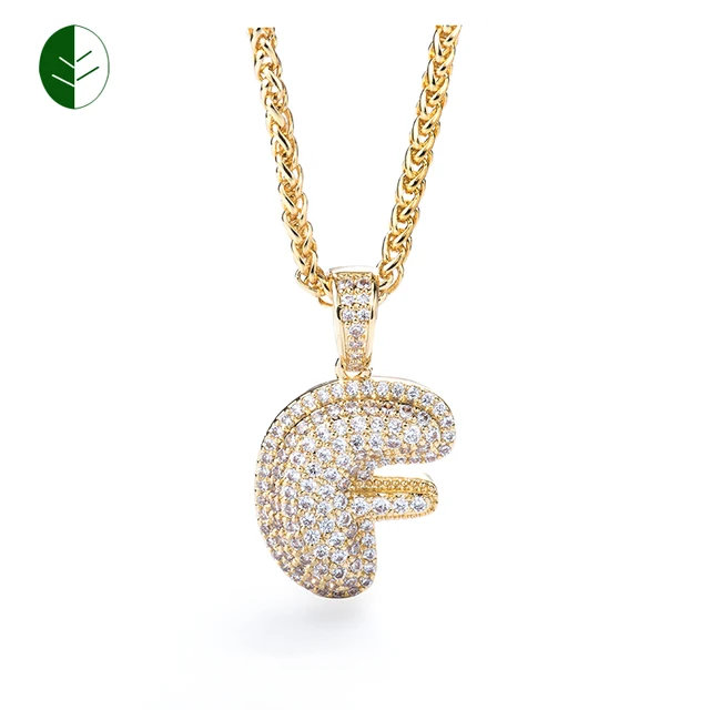 bubble initial necklace