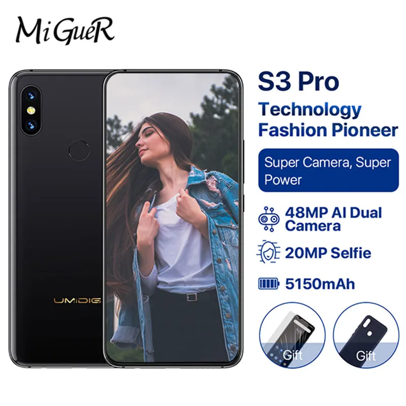 UMIDIGI S3 PRO Android 9 0 48MP + 12MP 20MP супер камера 5150 мАч большая мощность 128 ГБ 6 3 &quotFHD NFC