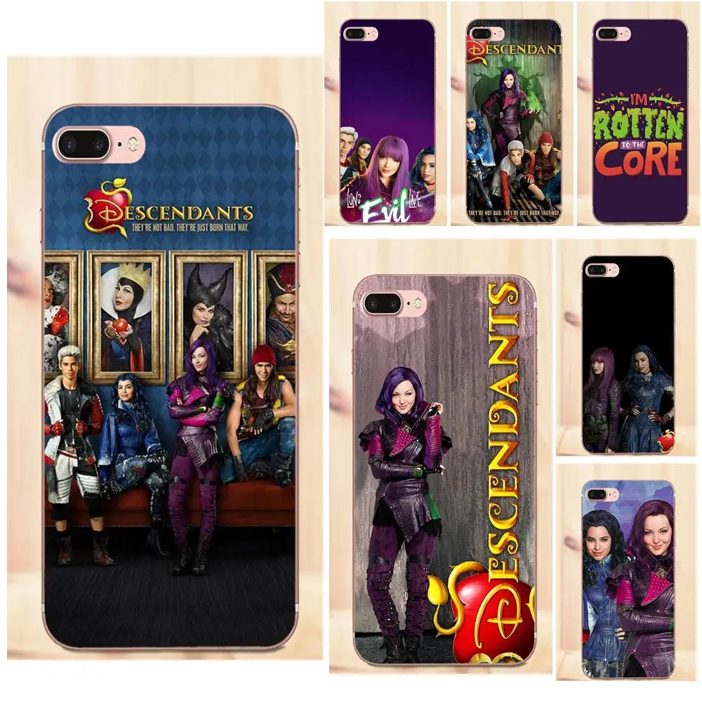 

Soft Silicone TPU Transparent Cell Phone Cover Case For Apple iPhone 4 4S 5 5C 5S SE 6 6S 7 8 Plus X TPU Coque Case Descendants
