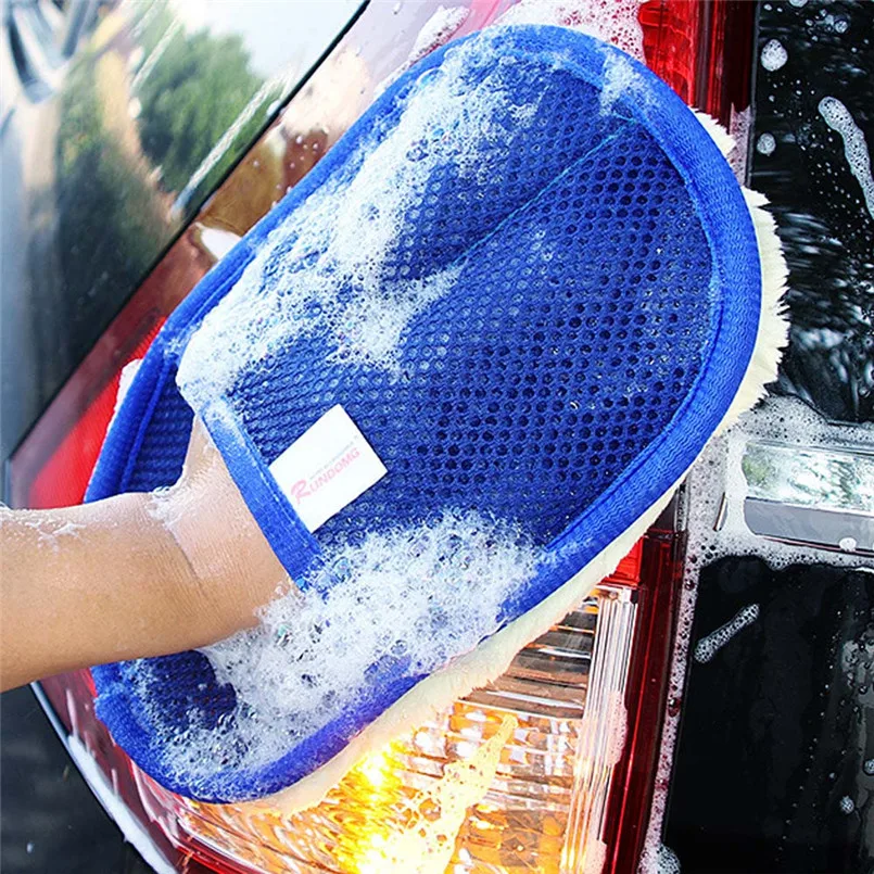 

CARPRIE New Arriving 1Pc Car Wash Clean Sponge Brush Glass Cleaner Blue Wave Car Wash Triangle #0803