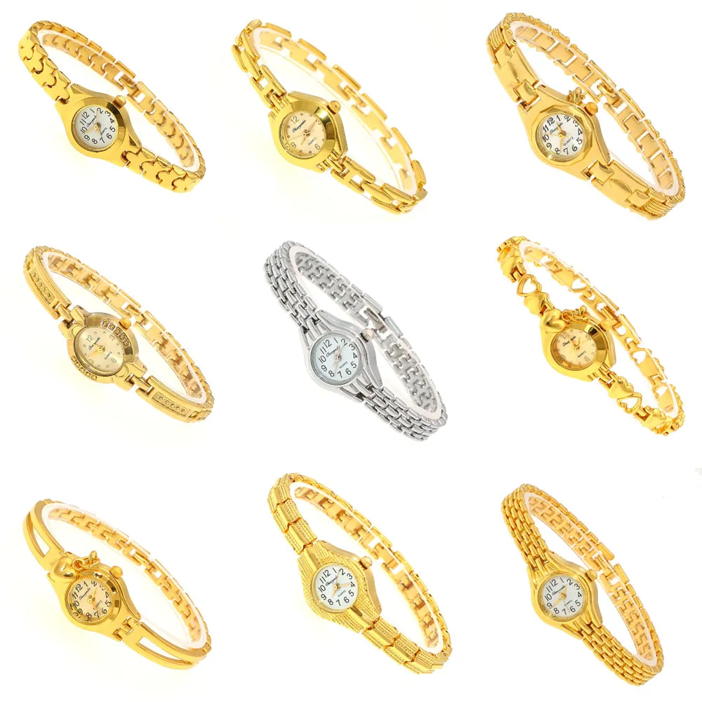 10PCS/Lot Mixed Bulk Cute Women Watches Ladies Women Girl Watch Stainless Steel Quartz Dress Wristwatch Gifts 2