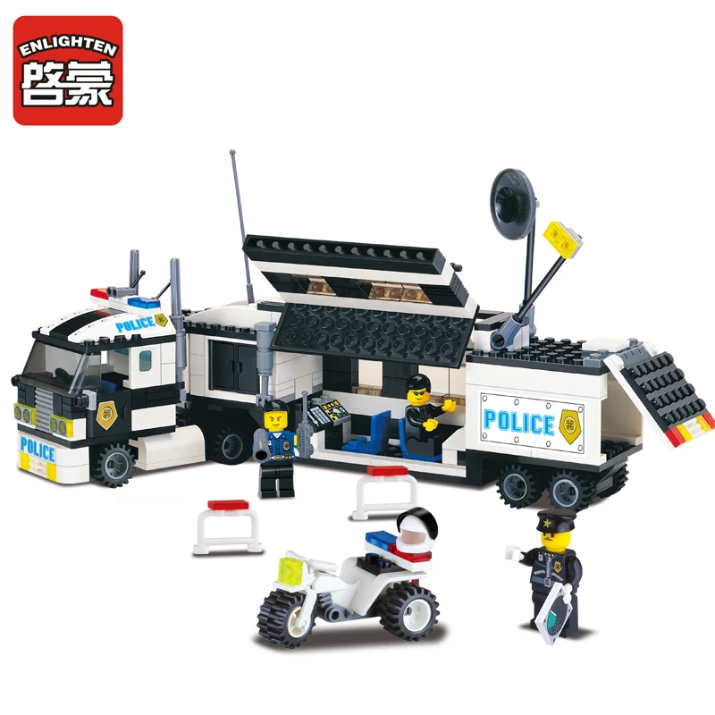 ENLIGHTEN 325Pcs LegoING City Police Truck Car Building Blocks Sets SWAT DIY Bricks Kids Playmobil Educational Toys For Children ENLIGHTEN 325Pcs LegoING City Police Truck Car Building Blocks Sets SWAT DIY Bricks Kids Playmobil Educational Toys For Children