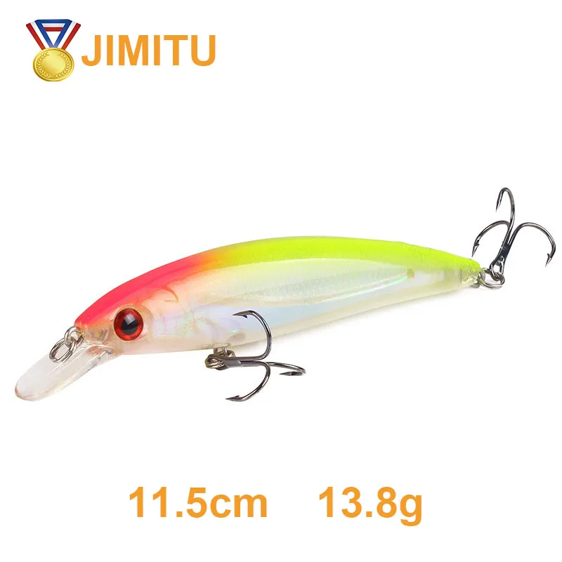 

JIMITU Minnow Fishing Lures 11.5cm/13.8g Wobblers Floating Hard Bait Isca Artificial Pike Carp jig Swimbait Fish