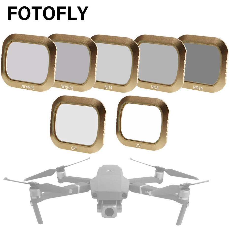 

FOTOFLY For Mavic 2 Pro Drone Filter ND 4 8 16 PL Polarizing UV Protect Lens Filters Set For DJI Mavic 2 Pro Camera Accessories