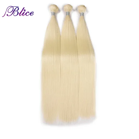 Feixes de Cabelo Sintético com Fechamento Pacotes com Fecho Cabelo de Trança Bolce Yaki Liso Duplo 4 pc – Pacote 613