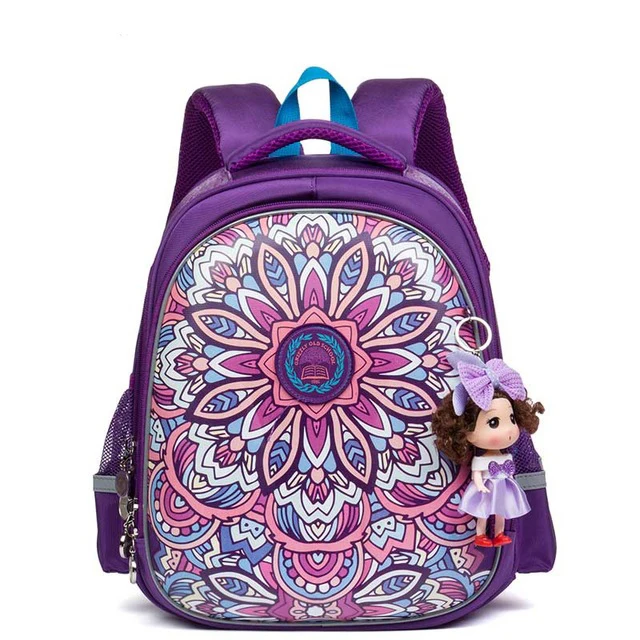 

NEW 2019 Children School Bags For Girls Waterproof Orthopedic Backpack Cartoon Cat and Flower Book Bag Knapsack Mochila Escolar