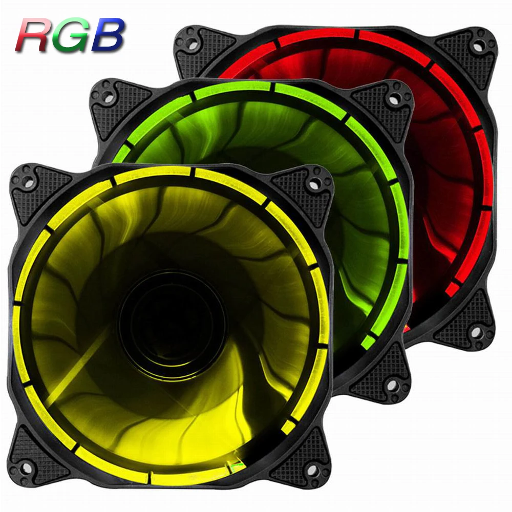 3 PCS Jonsbo Solar Eclipse 120mm PC Case Cooler Computer Cooling Fan CPU Radiator Colorful RGB LED SATA For Intel AMD DIY jonsbo cr 201 4 cpu 12cm heat pipe radiator side led fan