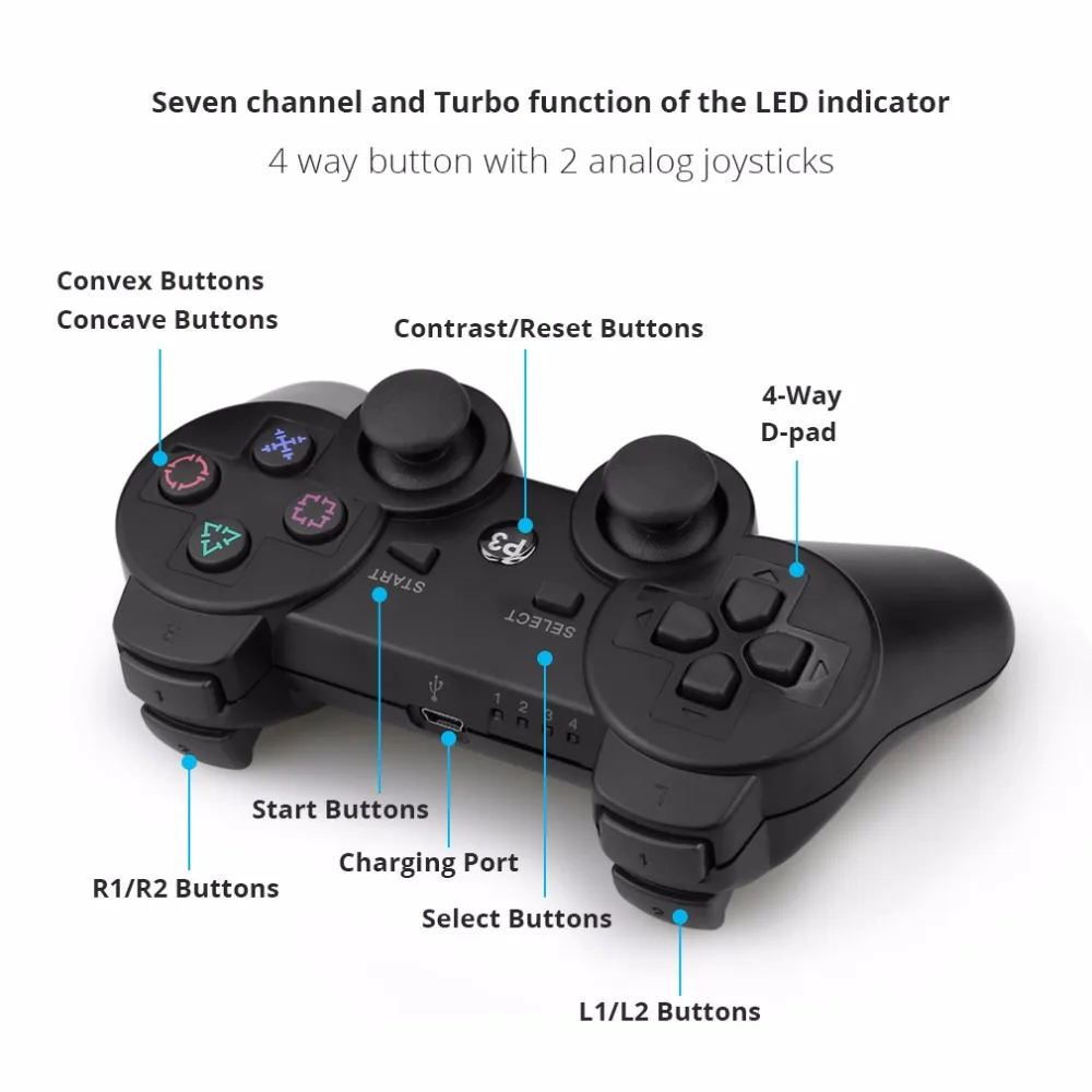 Bluetooth Wireless Gamepad Pubg Controller for PS3 Wireless Joystick Console for Sony Playstation 3 Game Pad Accessories