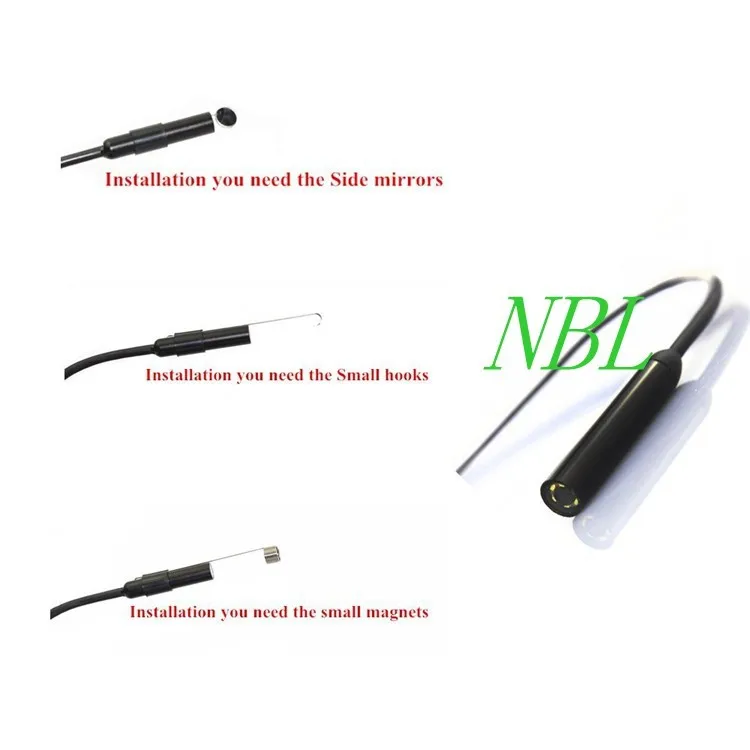 HD USB эндоскоп 2 м 1/6 VGA CMOS МП 9 мм объектив 1600x1200P 6 светодиодов Водонепроницаемая