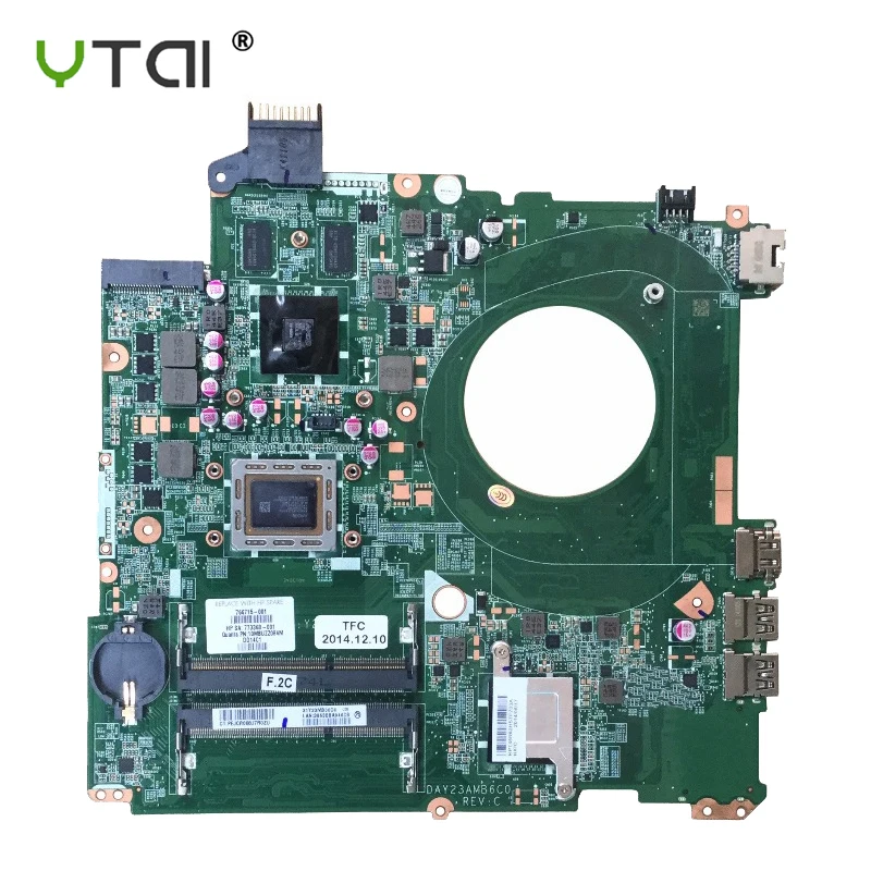 

766715-001 Free shipping for HP PAVILION 15-P SERIES motherboard 766715-501 DAY23AMB6C0 DDR3 maiboard 100% test