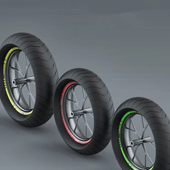 

1 Set 17 Inch Weight 1cm/1.5cm Modified Wheel Strips Stickers Waterproof Night Reflective For Bike Motorcycle Car Styling