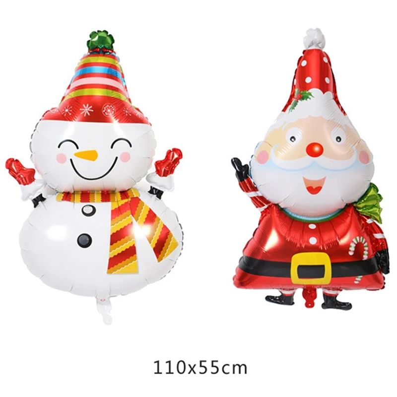 

Cute Christmas Tree Star Santa Claus Snowman Bell Foil Balloons Xmas Home Party Decoration Inflatable Air Balloons Gift For Kids