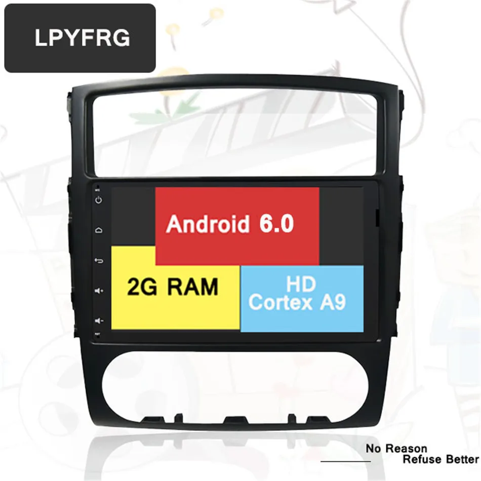 9 "четырехъядерный 1024*600 Android 7 1 Стерео DVD GPS навигационный плеер Автомобильный